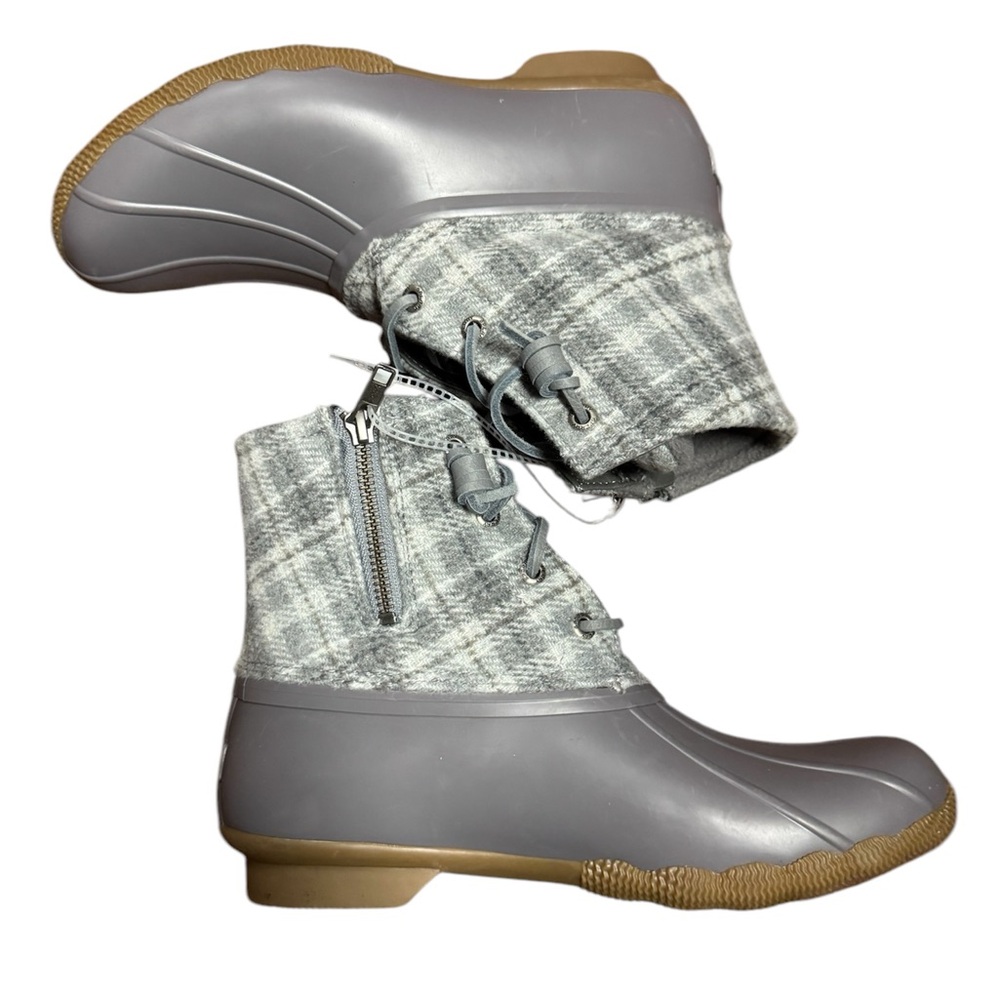 SPERRY Saltwater Wool Plaid Duck Size 8 Winter Boots Waterproof Snow STS87766 - Picture 3 of 8